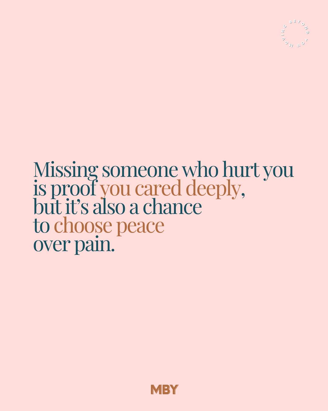 It’s confusing when you miss someone 
who caused you pain. 

But that doesn’t mean you’re going backward.
It means you had a real heart in a hard situation.

You can miss them and still choose not to go back.
You’re allowed to feel everything and still protect your peace. ♥️

#missingsomeone #brokenheart #healingjourney