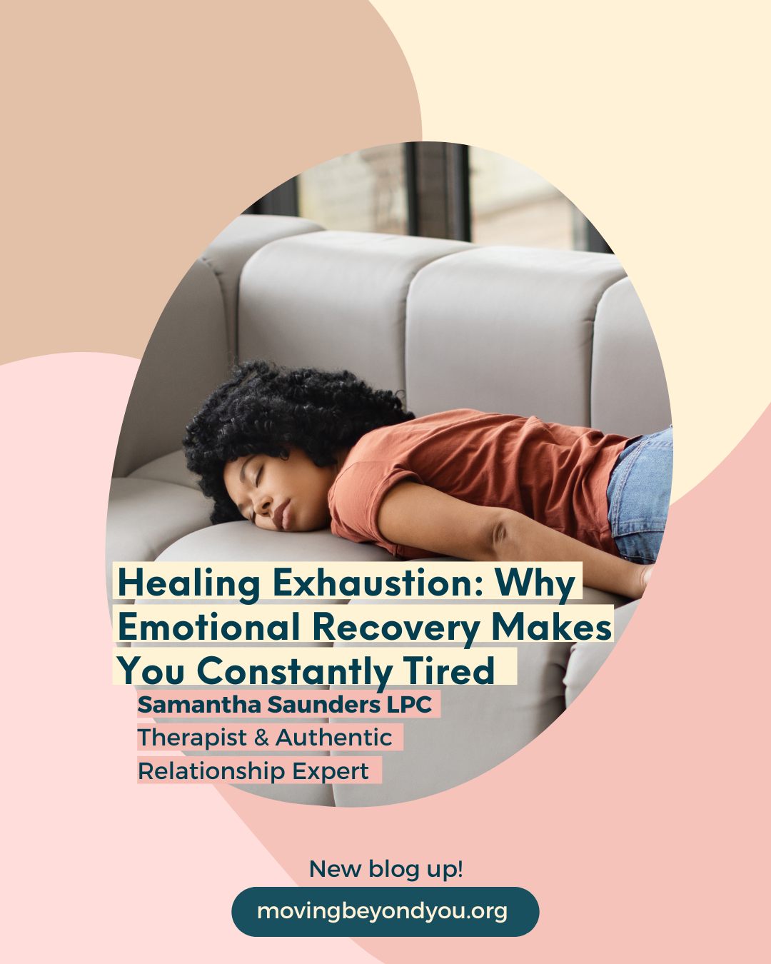 Healing exhaustion is real. 

Learn why emotional recovery can leave you 
feeling constantly tired, 
what it means for your healing journey, 
and how to support yourself with compassion. 

📖Read our latest blog, "Healing Exhaustion: Why Emotional Recovery Makes You Constantly Tired." It's at the top of my page ✨

#healing #EmotionalHealing #selfcare #burnout