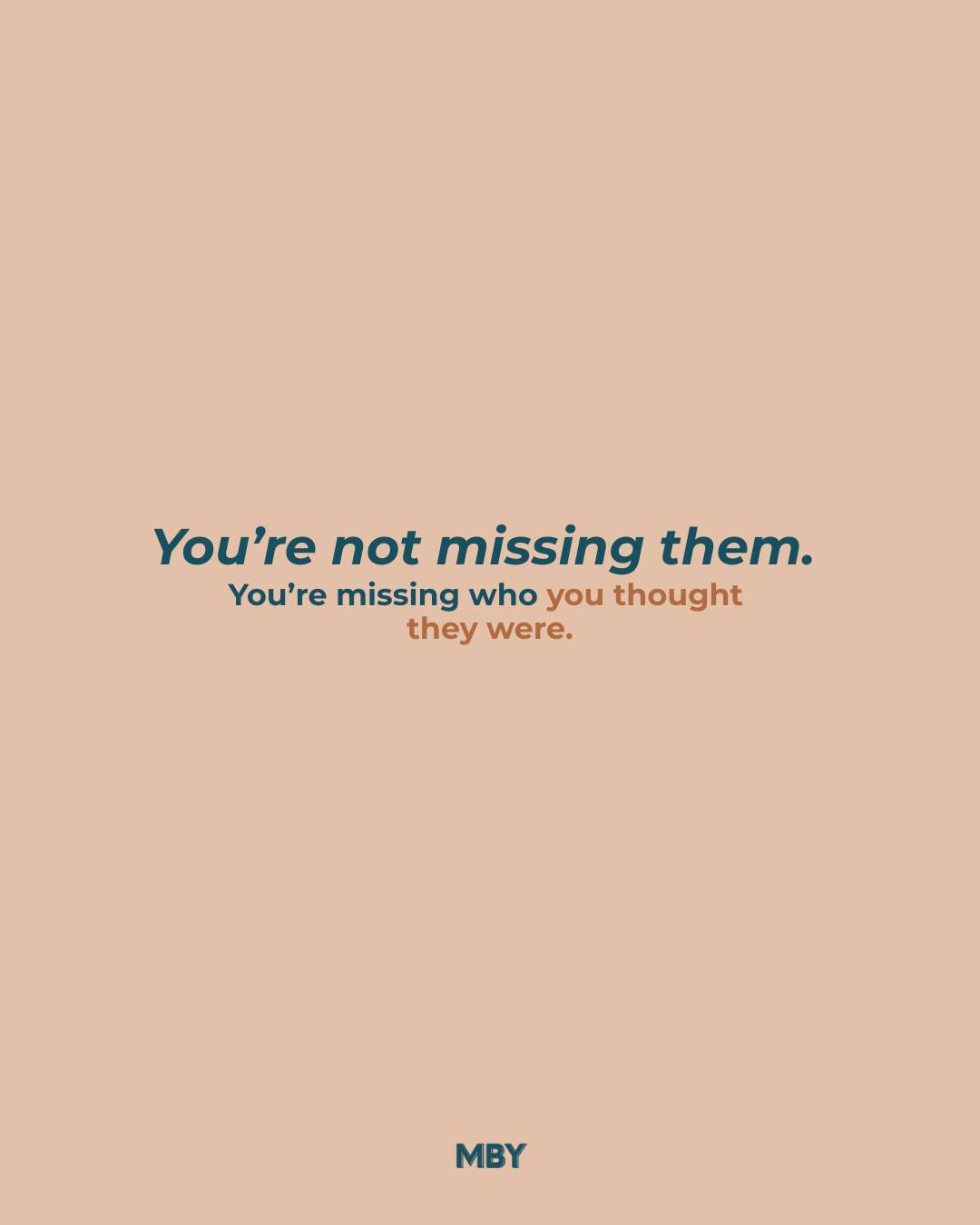 You don’t actually miss them, 
you miss the version of them you thought they were.

The one you held onto in your mind, 
the one you hoped they’d grow into. 
And that’s what makes moving on so hard. 💔

It’s okay to grieve the idea of what could have been. 

But real love isn’t built on potential, 
it’s built on truth. 

The right people won’t leave you questioning your worth, 
waiting for change, or making excuses for their behavior. 

They show up fully, 
as they are, 
with love, honesty, and consistency.

Letting go isn’t about forgetting, 
it’s about freeing yourself from the illusion 
so you can make space for something real. 

And you deserve that. 💛

#MovingOn #HealingJourney #YouDeserveBetter