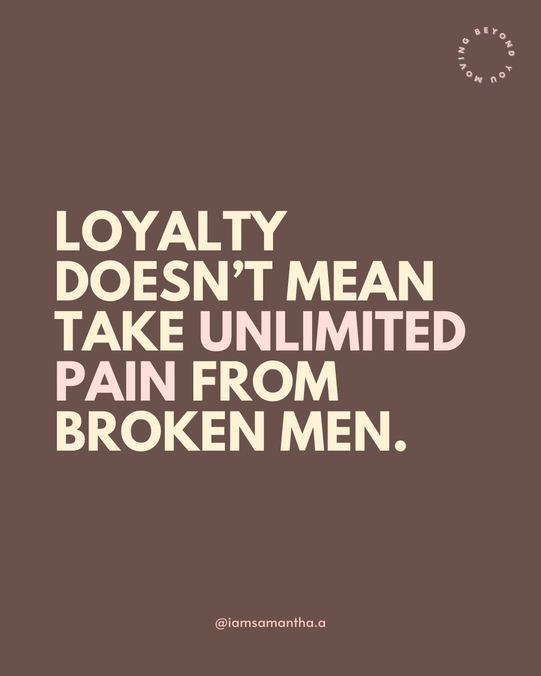 A lot of women were taught that loyalty means 
staying no matter how much it hurts.

So they over-explain.
Over-give.
Overstay.
And call it love.

But love was never supposed to cost you your peace, 
your voice, or your sense of self.

You can have compassion for someone’s pain 
without sacrificing yourself to it.

Someone being “broken” does not make it 
your responsibility to keep enduring behavior that breaks you too.

Loyalty without boundaries 
becomes self-abandonment.

And healing is learning the difference.

If you’re done confusing survival, loyalty, and self-sacrifice with love, comment HEAL and I’ll share the ebook and journal that’s helping women choose themselves, set healthier boundaries, and stop settling for painful love.

#healingjourney #selfworth #boundariesmatter #toxicrelationships #emotionalhealing #chooseyourself #womenhealing