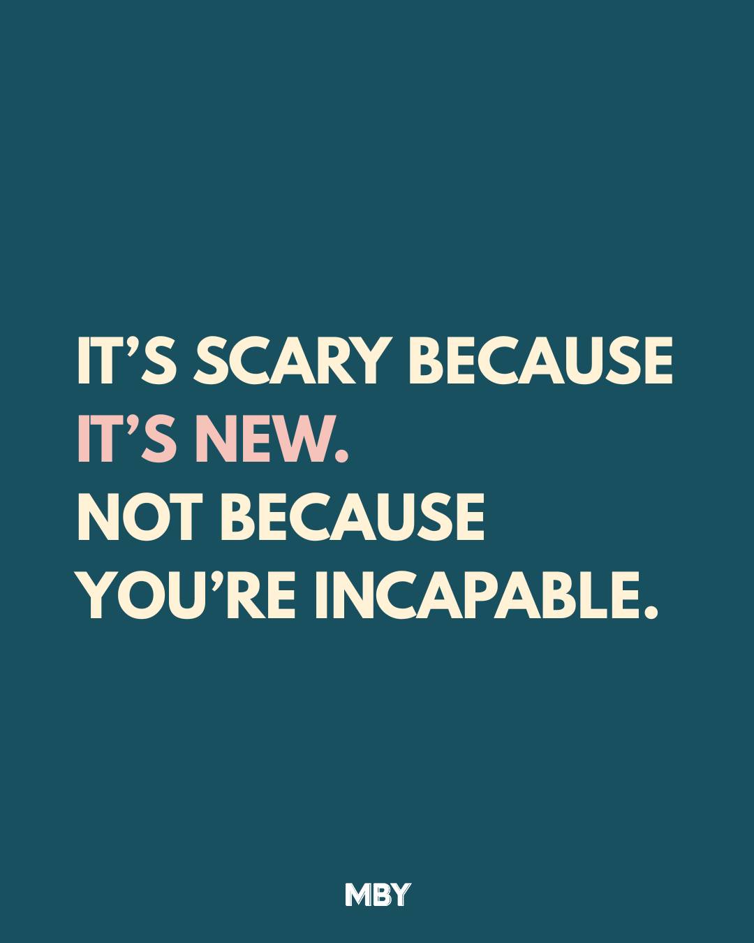 It’s okay to feel scared when you’re stepping into something new. 
That fear isn’t a sign that you can’t do it, it just means you’re growing. 💛 

Be gentle with yourself, one step at a time.

#newbeginings #personalgrowth #yougotthis  #growthmindset