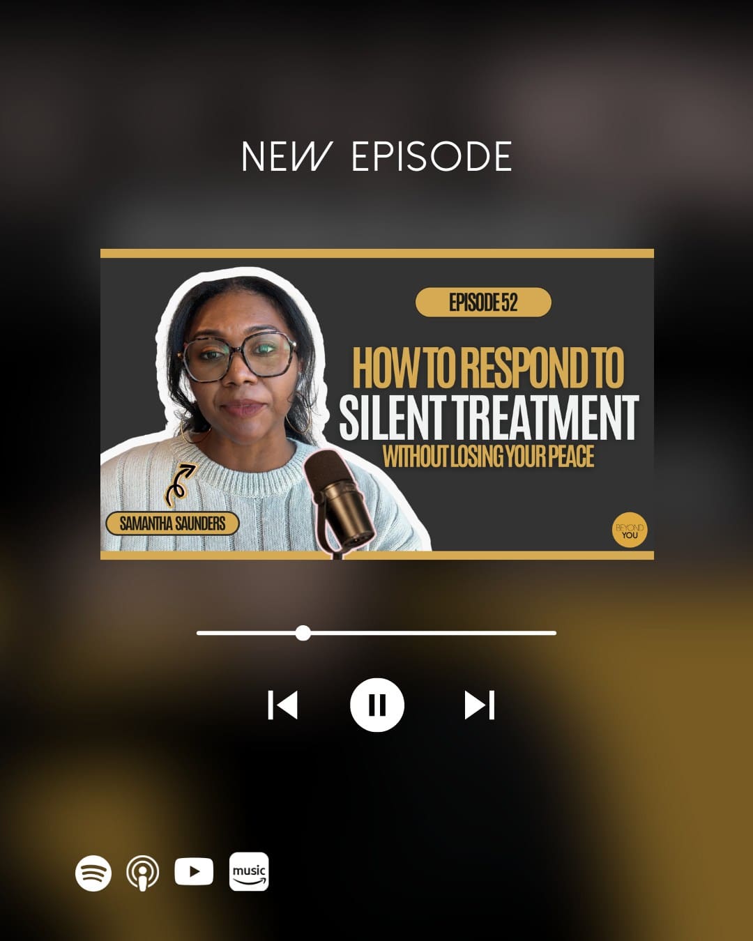 The silent treatment can feel suffocating. Like you're walking on eggshells, replaying every conversation, wondering what you did wrong.

In this episode, we're walking through how to respond to the silent treatment without abandoning yourself in the process.

🎧Tune in to the latest episode: How to Respond to the Silent Treatment Without Losing Your Peace

 #silenttreatment #silenttreatmentisabuse #toxicrelationships #emotionalabuse #emotionalabuseawareness