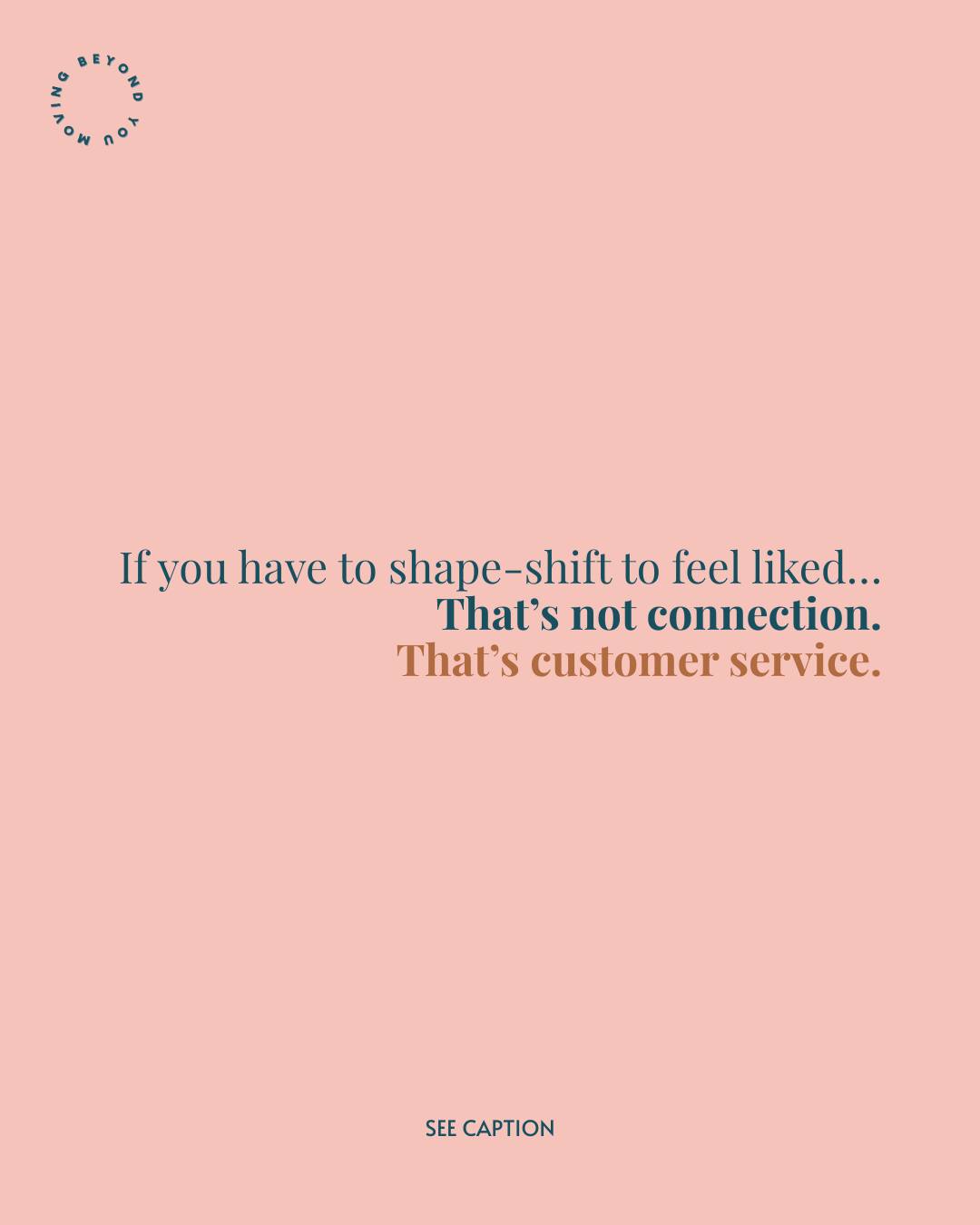 Genuine connection doesn’t 
require a performance review.

You’re not on shift. 
You’re not there to entertain.
You’re allowed to just be.

And if someone only likes the version of you 
that agrees with everything?

That’s not love, 
that’s convenience.

#HealingJourney #SoftLifeEra #SelfTrust #YouGetToBeYou #NoMorePerforming